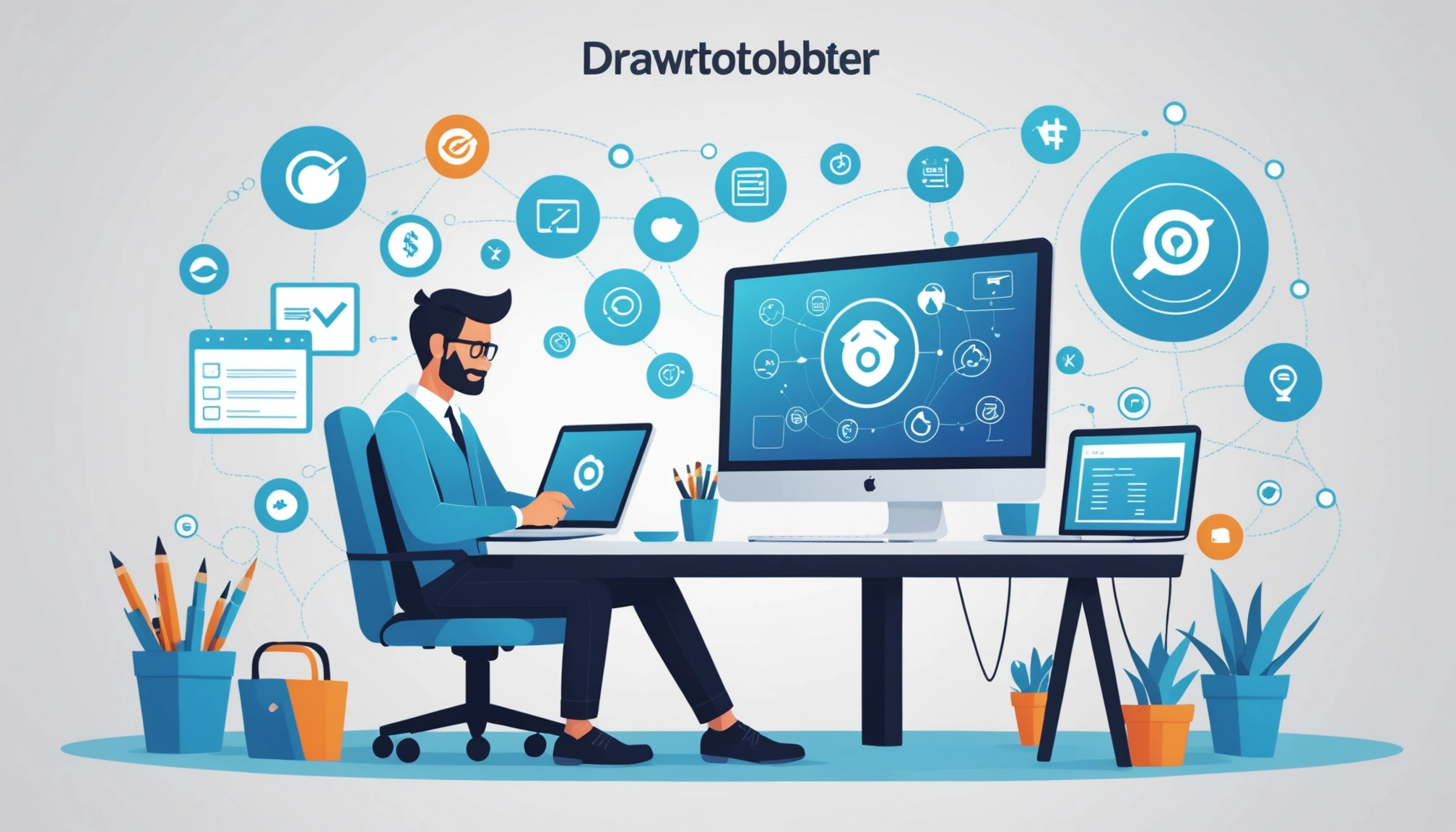 Pros and Cons of Scraping for Regulatory Monitoring, Digital art, technology concept, abstract, clean lines, minimalist, corporate blue and white, data visualization, glowing nodes, wordpress, php, html, css