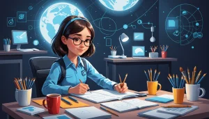 Advantages and Disadvantages of Extracting for Policy Analysis, Digital art, technology concept, abstract, clean lines, minimalist, corporate blue and white, data visualization, glowing nodes, wordpress, php, html, css