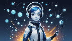 What Clearbit and FullContact Have in Common, Digital art, technology concept, abstract, clean lines, minimalist, corporate blue and white, data visualization, glowing nodes, wordpress, php, html, css