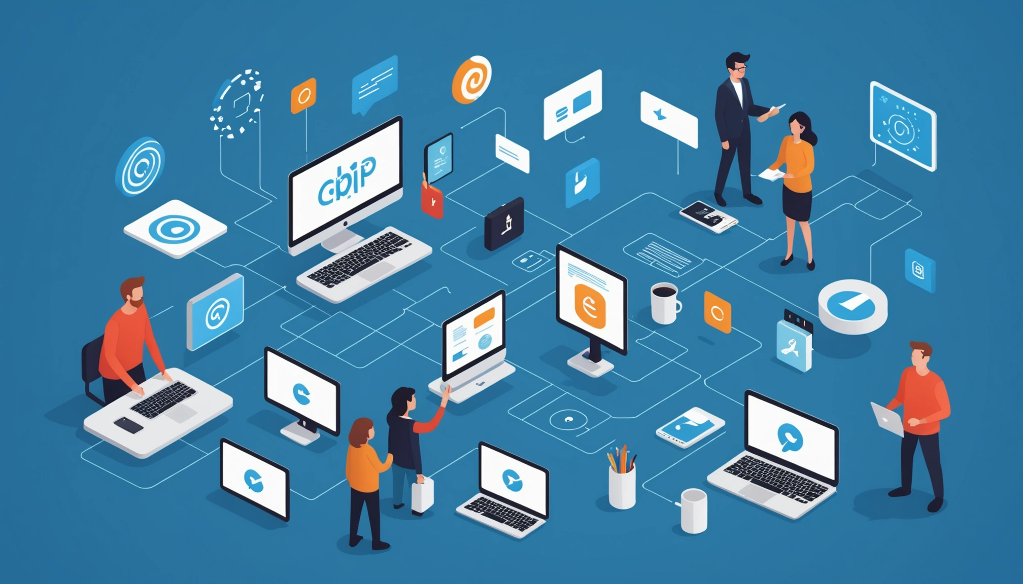 Similarities Between GDPR and CCPA for Data Scrapers, Digital art, technology concept, abstract, clean lines, minimalist, corporate blue and white, data visualization, glowing nodes, wordpress, php, html, css