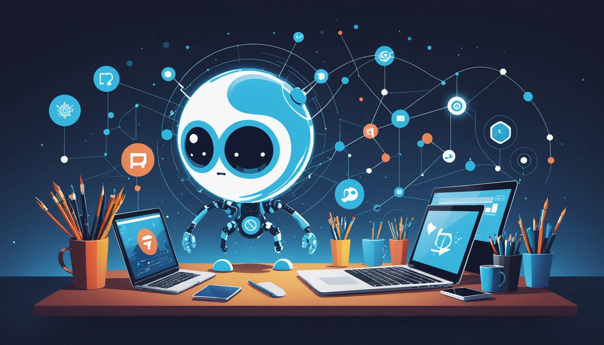 What ZeroBounce and NeverBounce Have in Common, Digital art, technology concept, abstract, clean lines, minimalist, corporate blue and white, data visualization, glowing nodes, wordpress, php, html, css