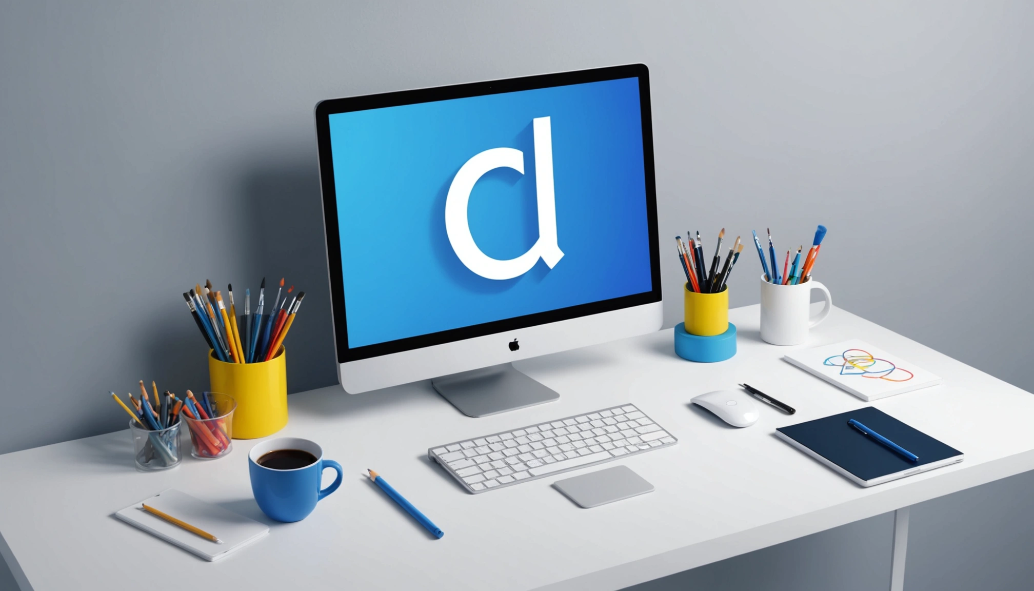 Common Features of Gmail and Outlook for Cold Outreach, Digital art, technology concept, abstract, clean lines, minimalist, corporate blue and white, data visualization, glowing nodes, wordpress, php, html, css