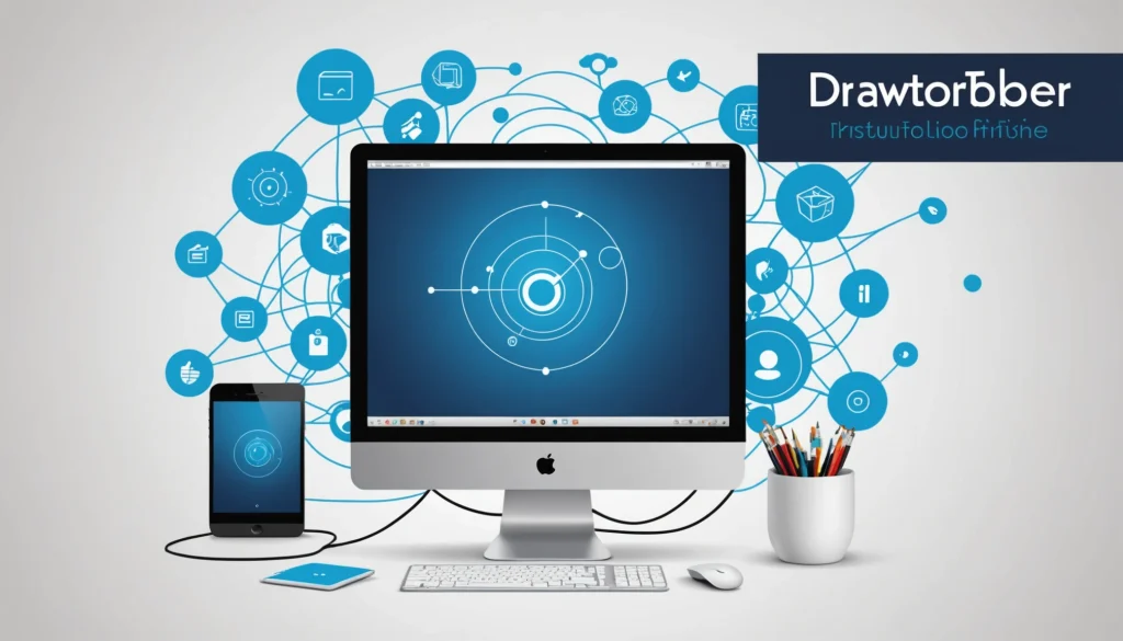 Similarities Between Whois Data and Domain Registration Info, Digital art, technology concept, abstract, clean lines, minimalist, corporate blue and white, data visualization, glowing nodes, wordpress, php, html, css