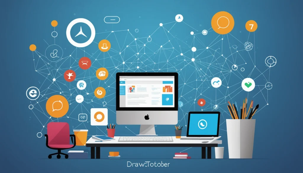 Similarities Between Headless Browsers and Selenium, Digital art, technology concept, abstract, clean lines, minimalist, corporate blue and white, data visualization, glowing nodes, wordpress, php, html, css