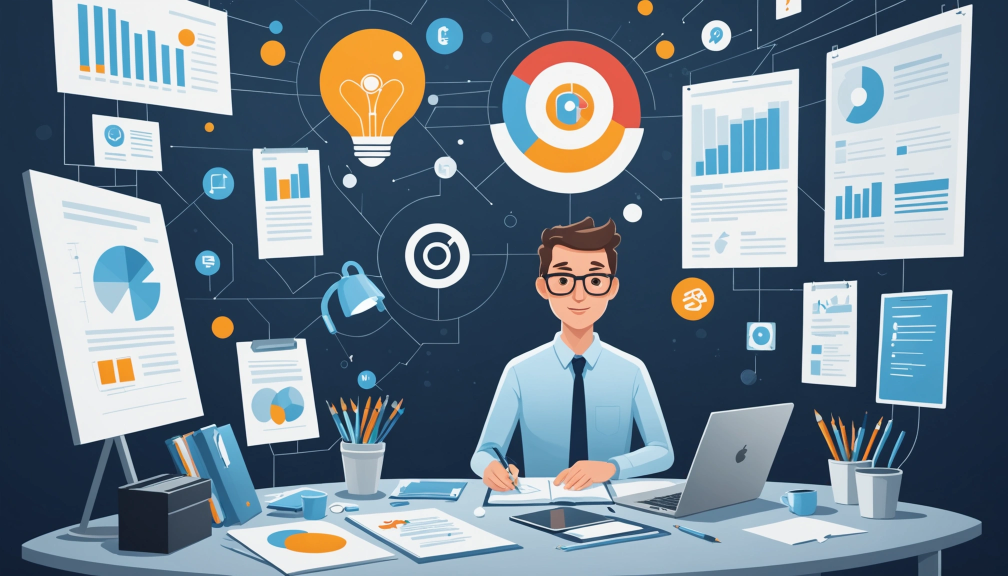 Similarities Between Public Records and Open Source Intelligence, Digital art, technology concept, abstract, clean lines, minimalist, corporate blue and white, data visualization, glowing nodes, wordpress, php, html, css
