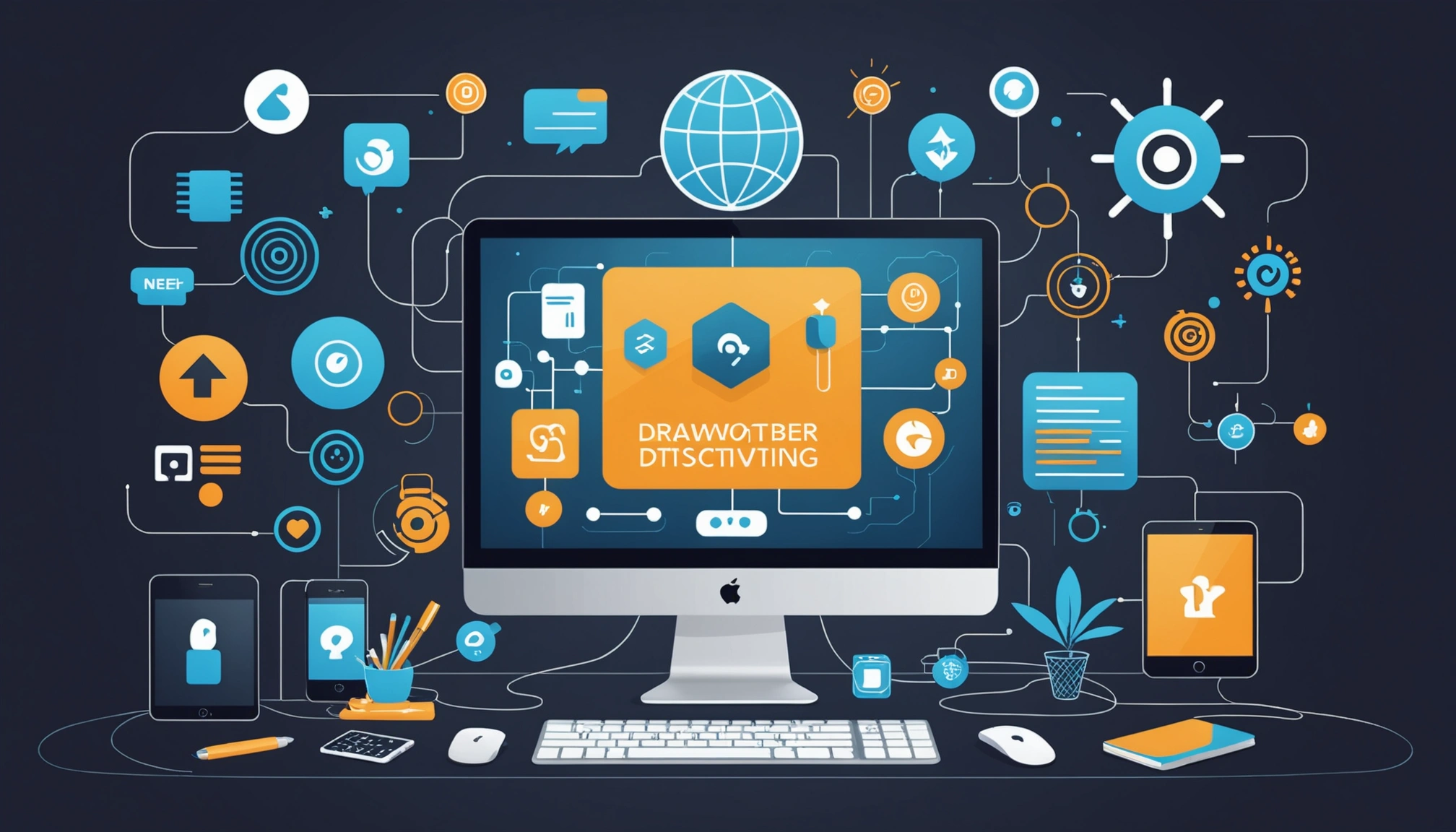 Shared Benefits of Using a Dedicated Server for Extraction, Digital art, technology concept, abstract, clean lines, minimalist, corporate blue and white, data visualization, glowing nodes, wordpress, php, html, css