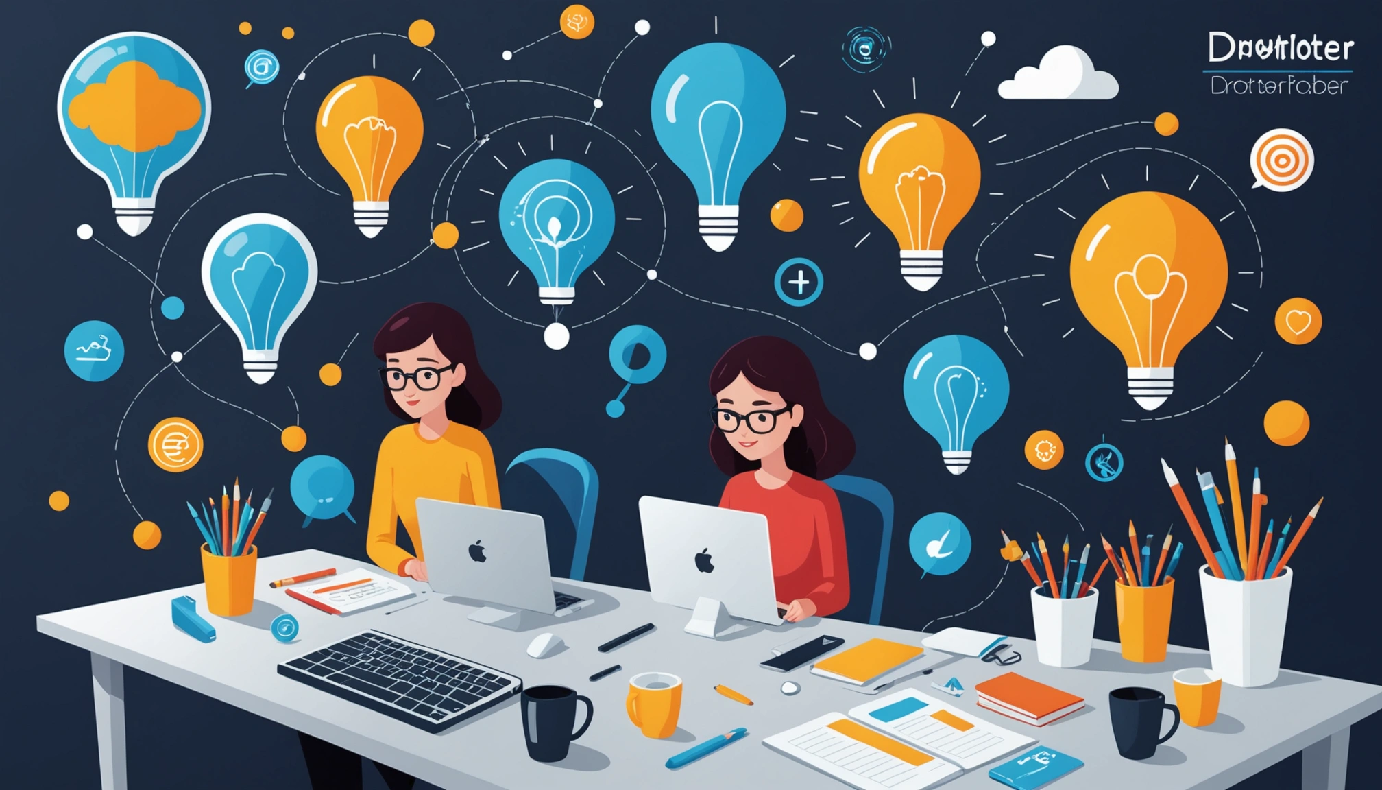 Shared Goals of Growth Hacking and Digital Marketing, Digital art, technology concept, abstract, clean lines, minimalist, corporate blue and white, data visualization, glowing nodes, wordpress, php, html, css