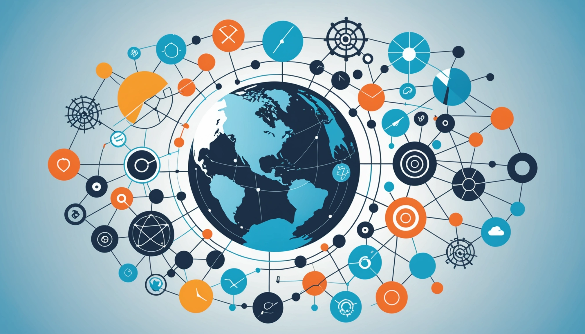 Similarities Between SEO and SEM for Lead Generation, Digital art, technology concept, abstract, clean lines, minimalist, corporate blue and white, data visualization, glowing nodes, wordpress, php, html, css