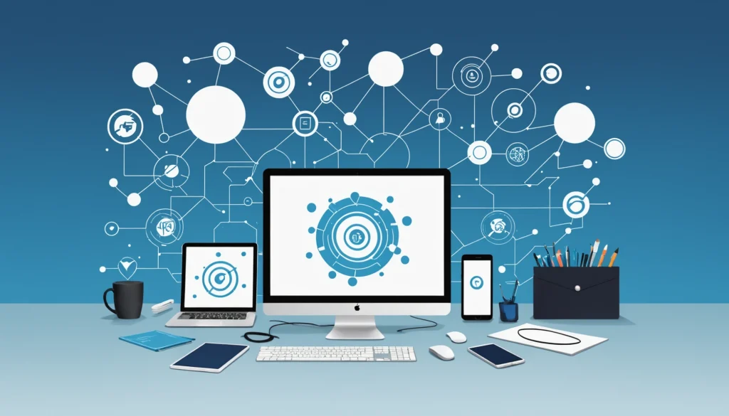 Shared Risks of Blacklisting and Spam Folders, Digital art, technology concept, abstract, clean lines, minimalist, corporate blue and white, data visualization, glowing nodes, wordpress, php, html, css