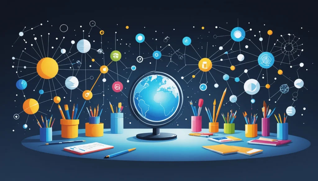 Similarities Between Intellectual Property and Copyright in Data, Digital art, technology concept, abstract, clean lines, minimalist, corporate blue and white, data visualization, glowing nodes, wordpress, php, html, css