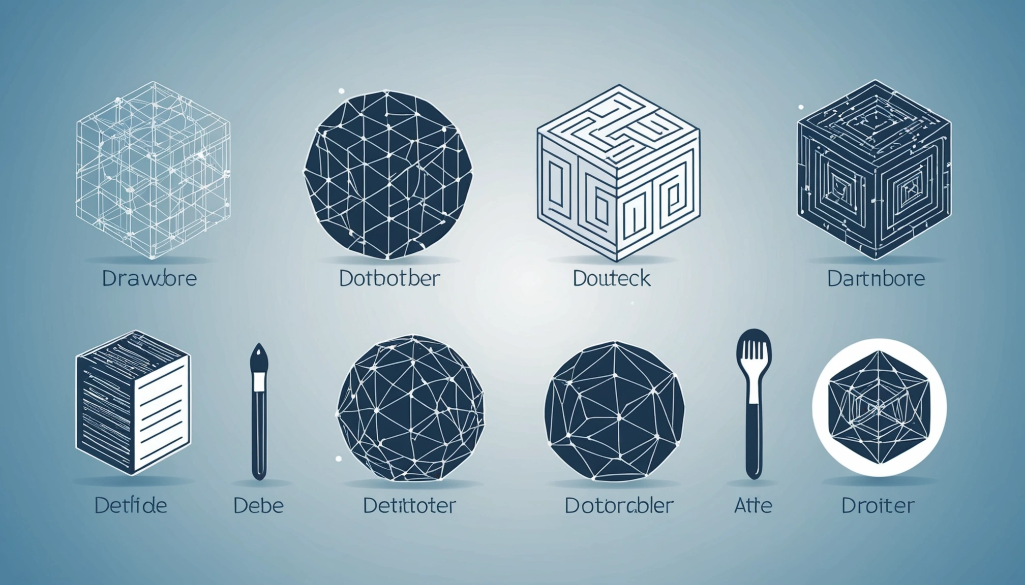 Similarities Between SQL and NoSQL Databases for Leads, Digital art, technology concept, abstract, clean lines, minimalist, corporate blue and white, data visualization, glowing nodes, wordpress, php, html, css
