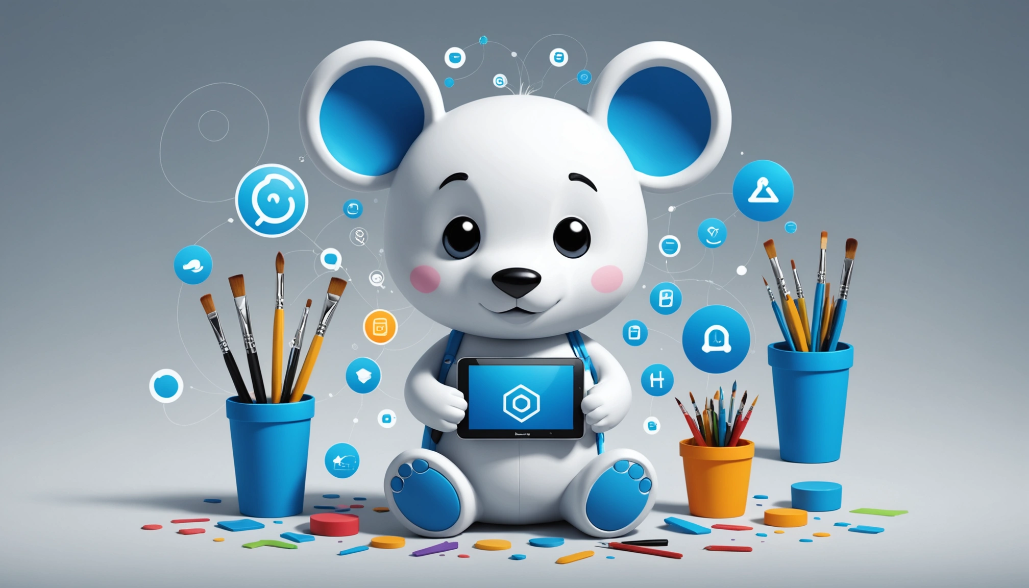 What PostgreSQL and MongoDB Have in Common for Data Storage, Digital art, technology concept, abstract, clean lines, minimalist, corporate blue and white, data visualization, glowing nodes, wordpress, php, html, css