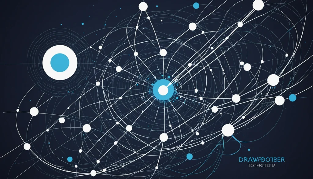 Shared Limitations of Bandwidth and Latency, Digital art, technology concept, abstract, clean lines, minimalist, corporate blue and white, data visualization, glowing nodes, wordpress, php, html, css