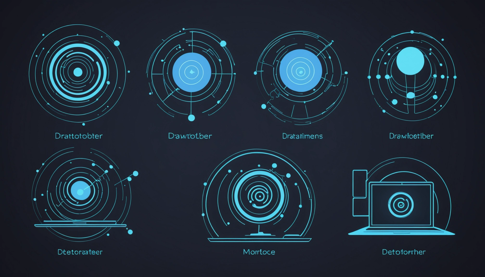 Similarities Between User Agents and Browser Fingerprints, Digital art, technology concept, abstract, clean lines, minimalist, corporate blue and white, data visualization, glowing nodes, wordpress, php, html, css