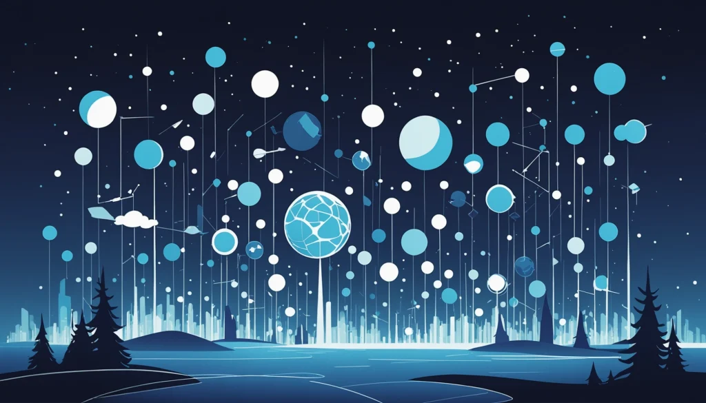 What Fuzzy Matching and Exact Matching Share, Digital art, technology concept, abstract, clean lines, minimalist, corporate blue and white, data visualization, glowing nodes, wordpress, php, html, css