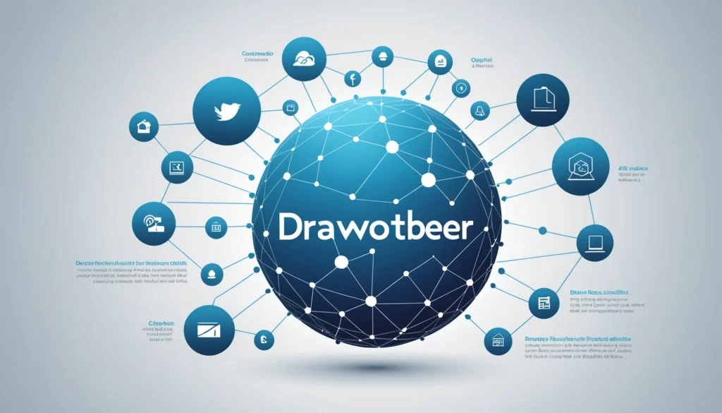 Similarities Between Data Warehousing and Data Lakes, Digital art, technology concept, abstract, clean lines, minimalist, corporate blue and white, data visualization, glowing nodes, wordpress, php, html, css