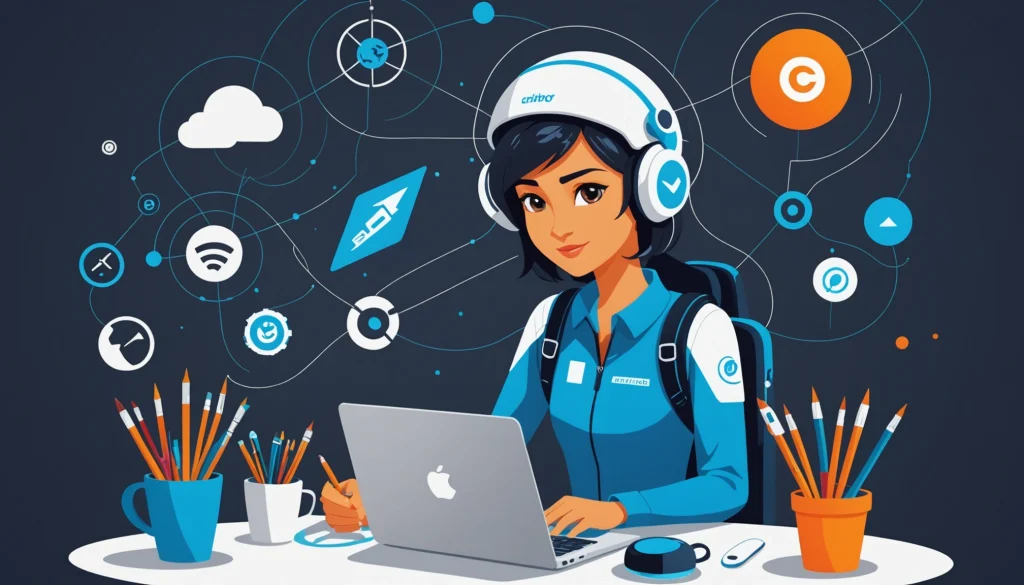What Akamai and Cloudflare Bot Management Have in Common, Digital art, technology concept, abstract, clean lines, minimalist, corporate blue and white, data visualization, glowing nodes, wordpress, php, html, css