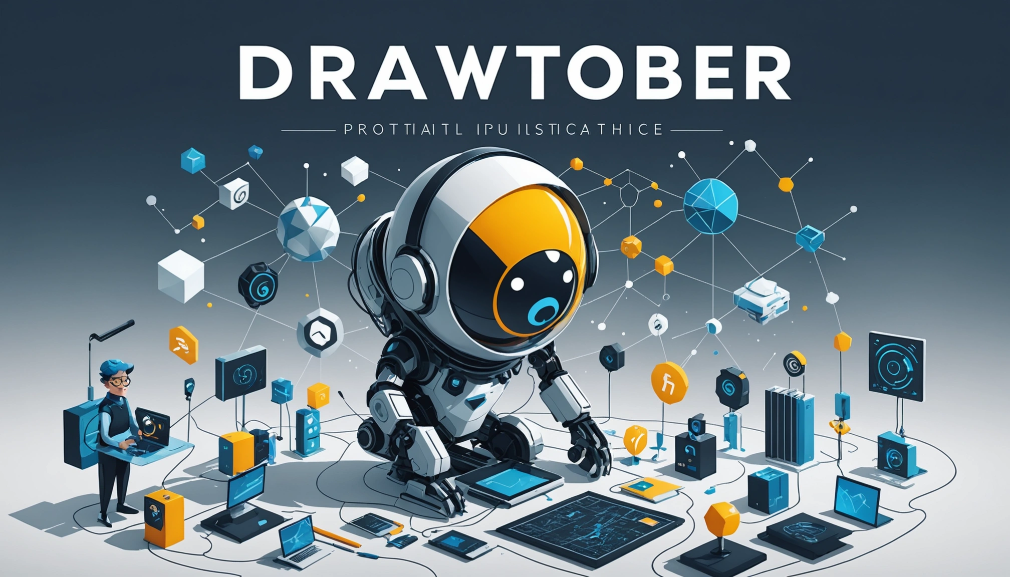 What Tableau and Power BI Have in Common, Digital art, technology concept, abstract, clean lines, minimalist, corporate blue and white, data visualization, glowing nodes, wordpress, php, html, css