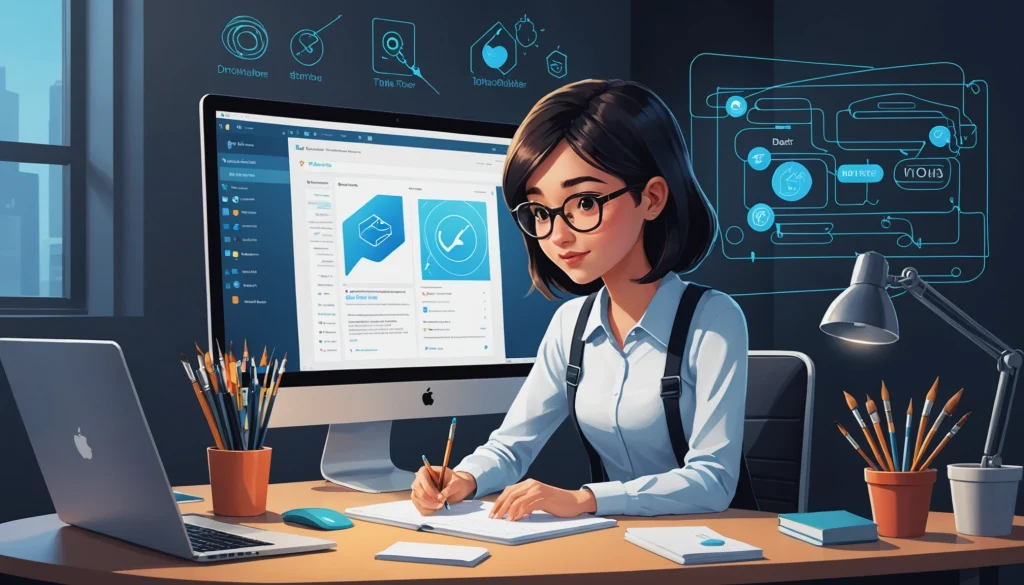 How to Verify Email Addresses in Bulk, Digital art, technology concept, abstract, clean lines, minimalist, corporate blue and white, data visualization, glowing nodes, wordpress, php, html, css
