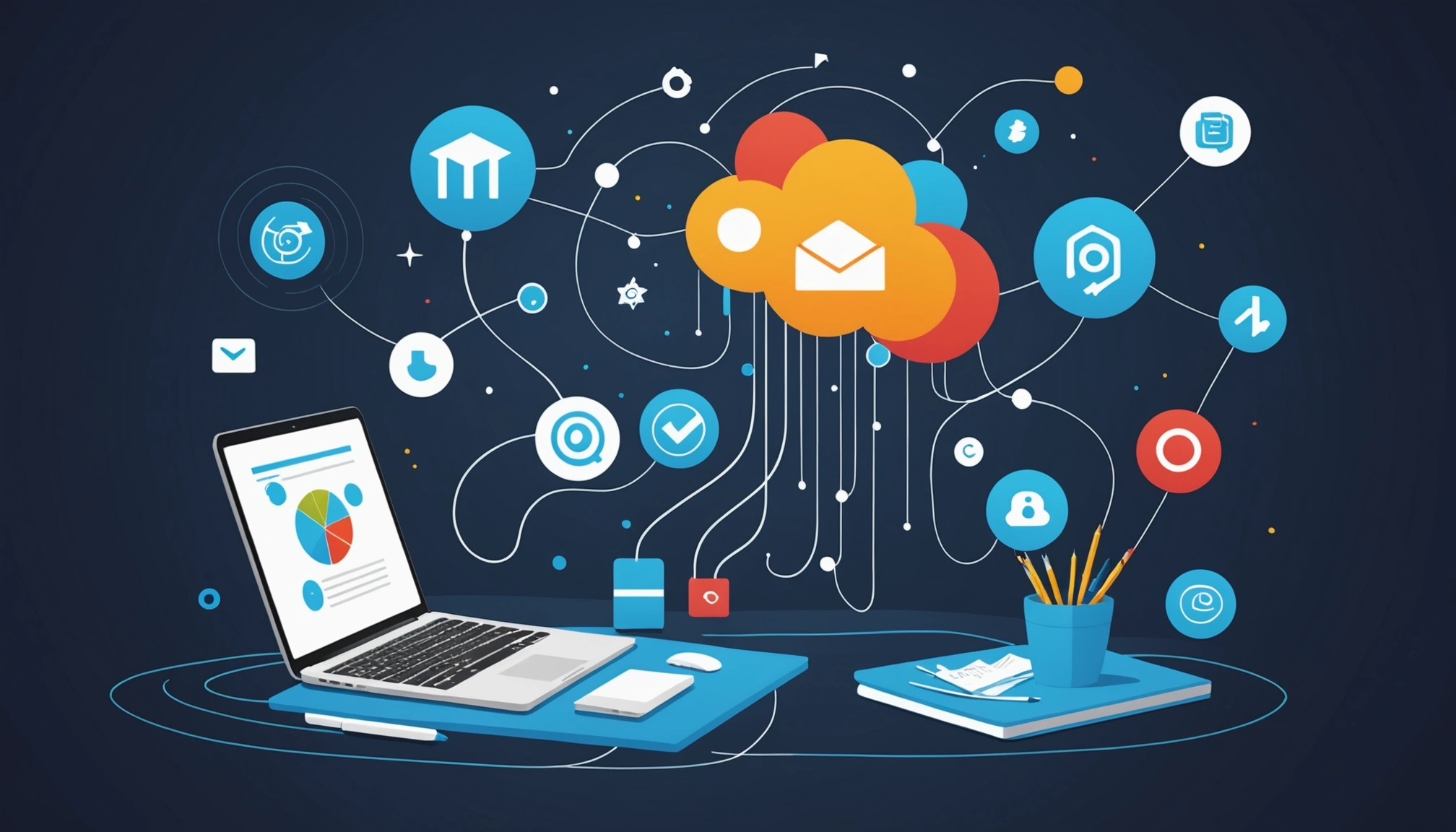 How to Extract Emails from PDF Documents, Digital art, technology concept, abstract, clean lines, minimalist, corporate blue and white, data visualization, glowing nodes, wordpress, php, html, css