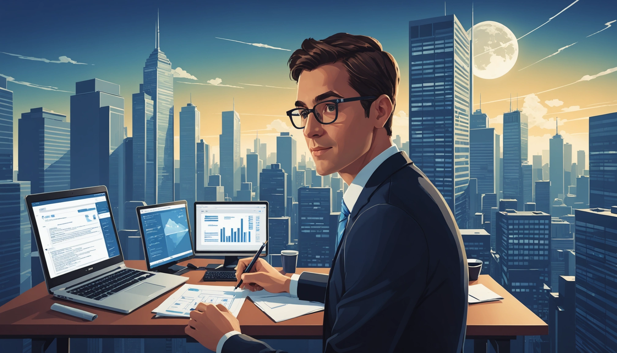 How to Find Real Estate Investors Using Public Records, Digital art, technology concept, abstract, clean lines, minimalist, corporate blue and white, data visualization, glowing nodes, wordpress, php, html, css