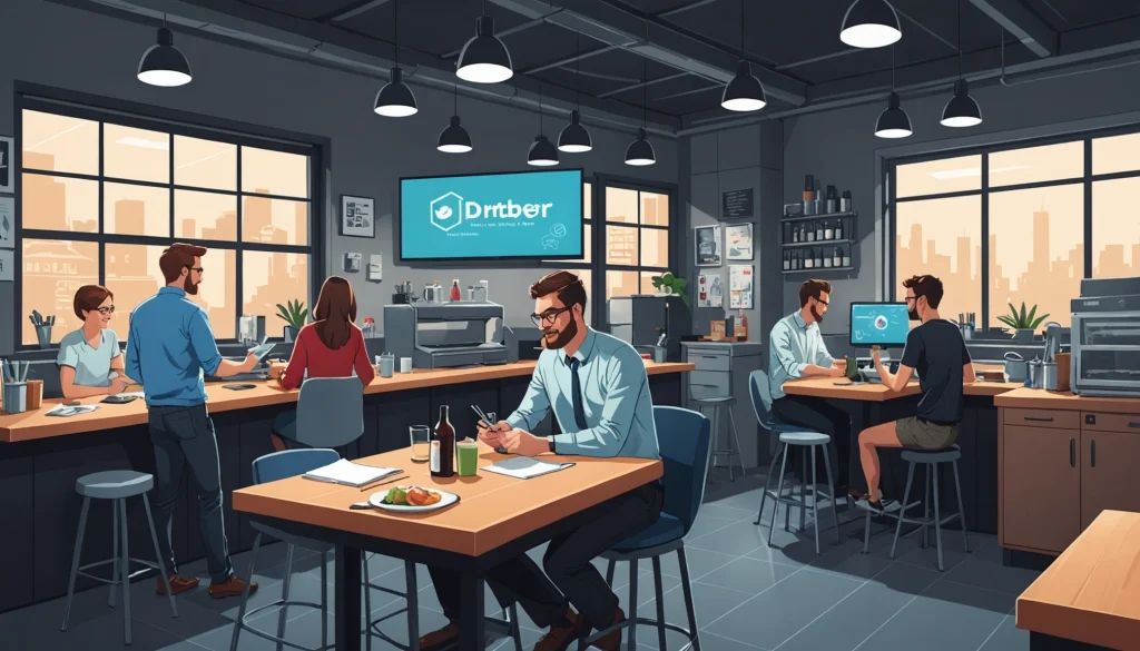 How to Find Restaurant Owners for Food Tech Sales, Digital art, technology concept, abstract, clean lines, minimalist, corporate blue and white, data visualization, glowing nodes, wordpress, php, html, css