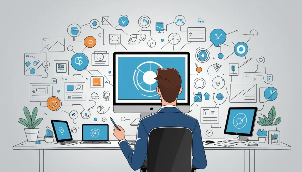 How to Find Venture Capitalistsʼ Emails, Digital art, technology concept, abstract, clean lines, minimalist, corporate blue and white, data visualization, glowing nodes, wordpress, php, html, css