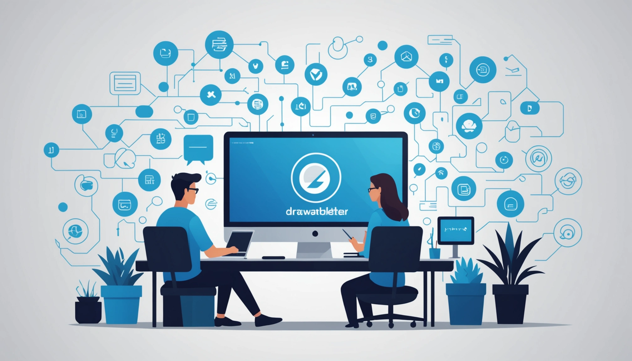 How to Extract Emails from Hedge Funds, Digital art, technology concept, abstract, clean lines, minimalist, corporate blue and white, data visualization, glowing nodes, wordpress, php, html, css