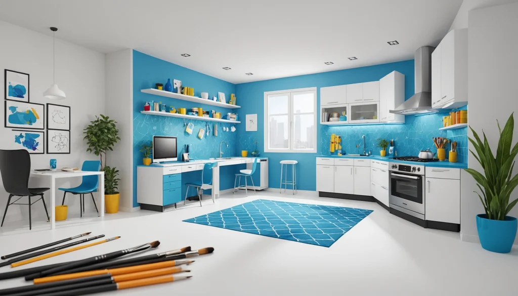How to Extract Leads from Houzz for Home Services, Digital art, technology concept, abstract, clean lines, minimalist, corporate blue and white, data visualization, glowing nodes, wordpress, php, html, css