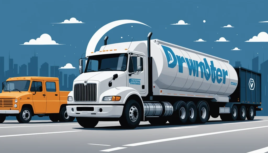 How to Find Trucking Companies for Logistics, Digital art, technology concept, abstract, clean lines, minimalist, corporate blue and white, data visualization, glowing nodes, wordpress, php, html, css