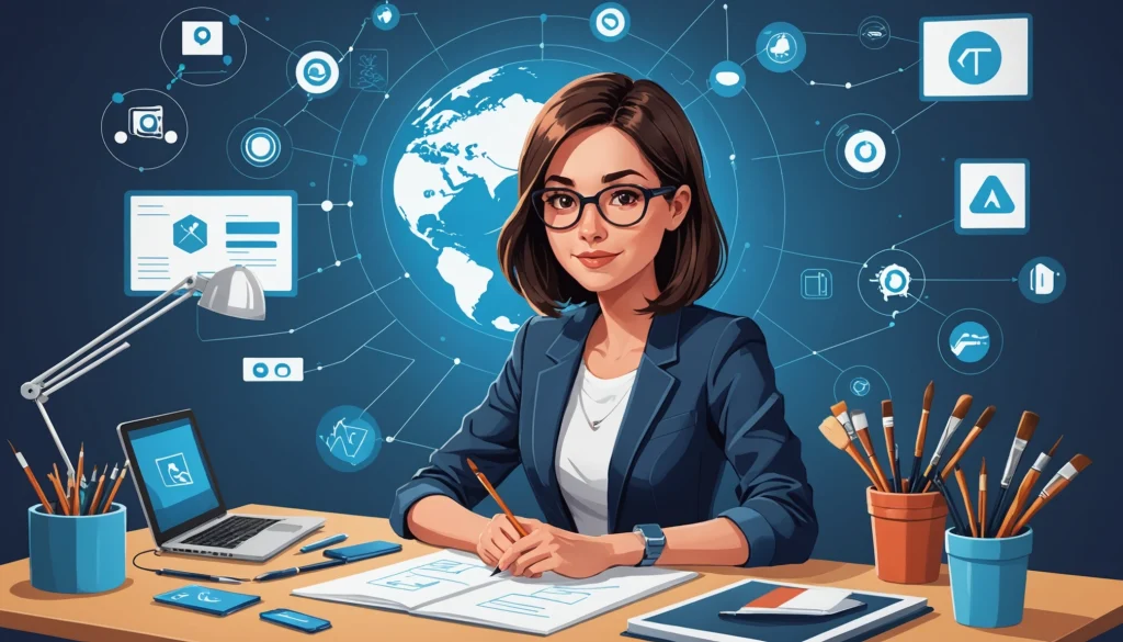 How to Scrape Import Export Companies, Digital art, technology concept, abstract, clean lines, minimalist, corporate blue and white, data visualization, glowing nodes, wordpress, php, html, css