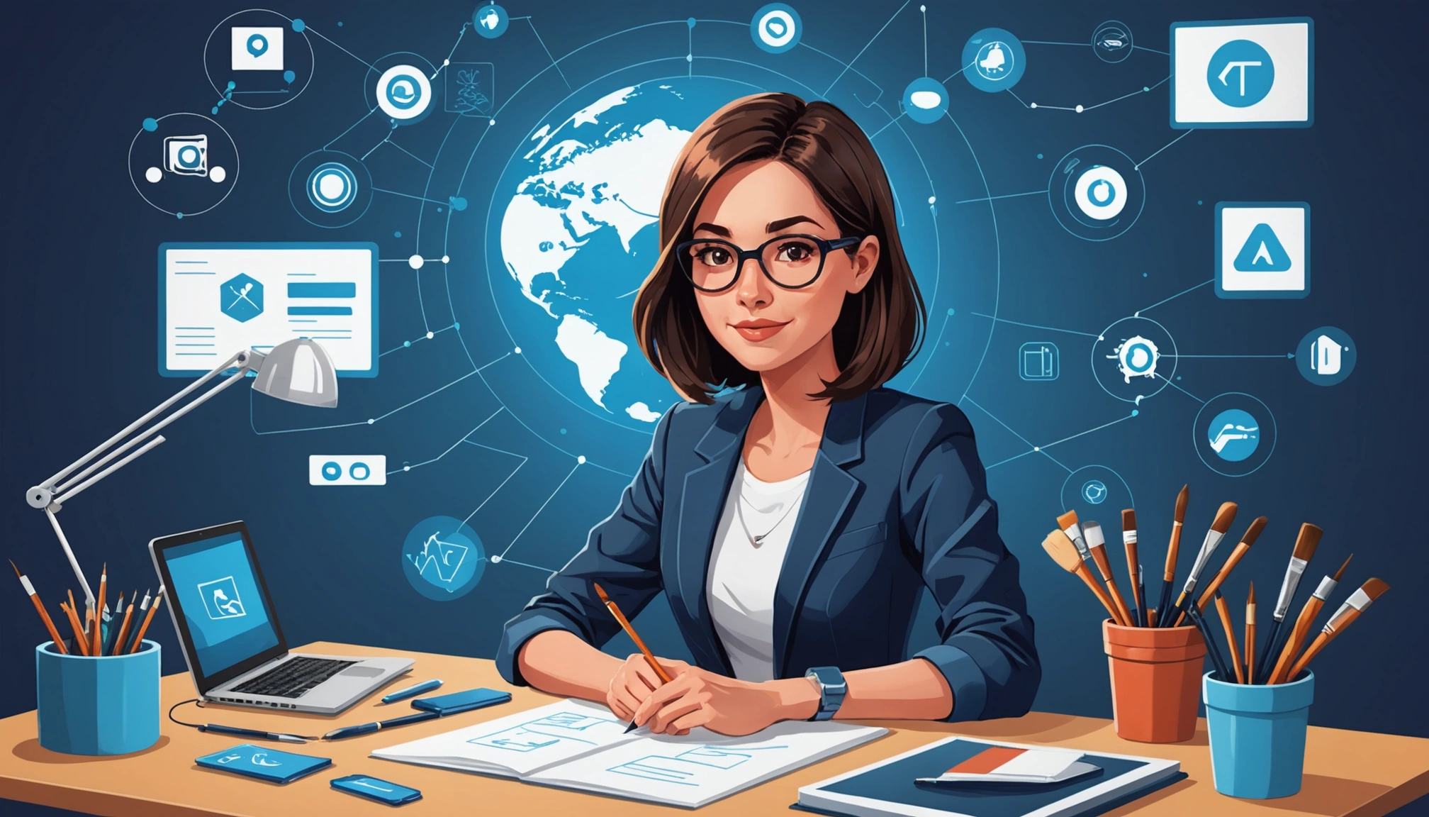 How to Scrape Import Export Companies, Digital art, technology concept, abstract, clean lines, minimalist, corporate blue and white, data visualization, glowing nodes, wordpress, php, html, css