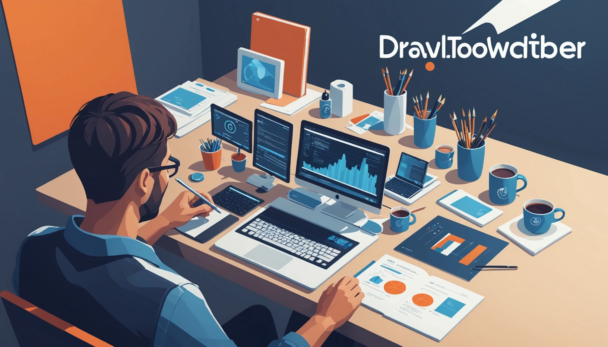How to Scrape Webinar Attendees, Digital art, technology concept, abstract, clean lines, minimalist, corporate blue and white, data visualization, glowing nodes, wordpress, php, html, css