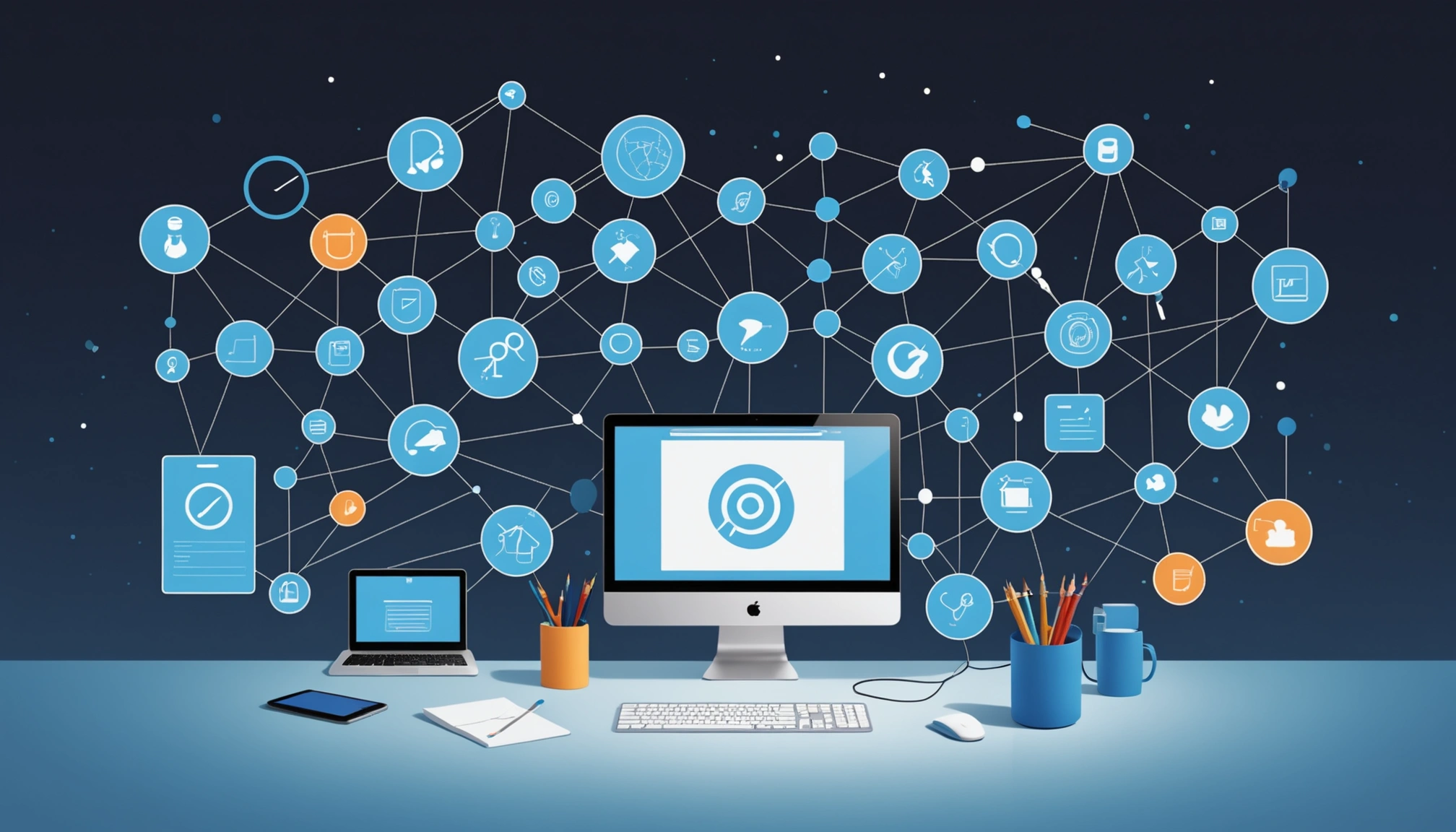 How to Extract Emails from Data Scientists, Digital art, technology concept, abstract, clean lines, minimalist, corporate blue and white, data visualization, glowing nodes, wordpress, php, html, css