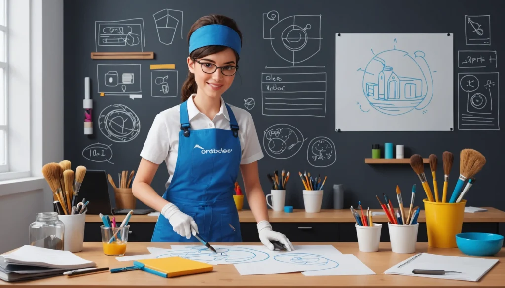How to Scrape Cleaning Services, Digital art, technology concept, abstract, clean lines, minimalist, corporate blue and white, data visualization, glowing nodes, wordpress, php, html, css
