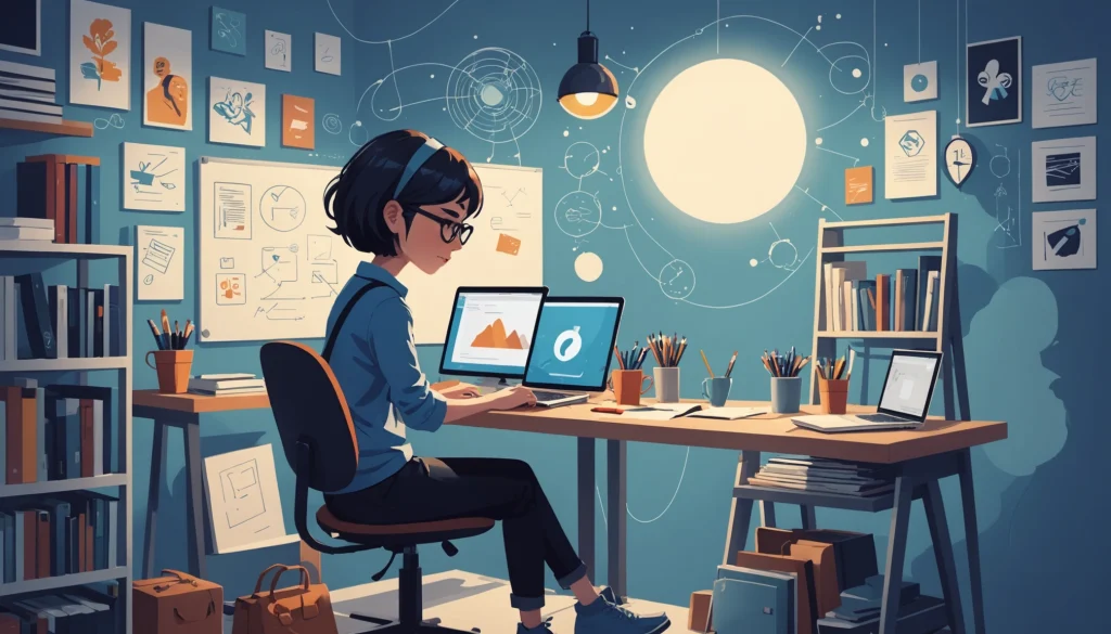 How to Find Authors for Book Marketing, Digital art, technology concept, abstract, clean lines, minimalist, corporate blue and white, data visualization, glowing nodes, wordpress, php, html, css