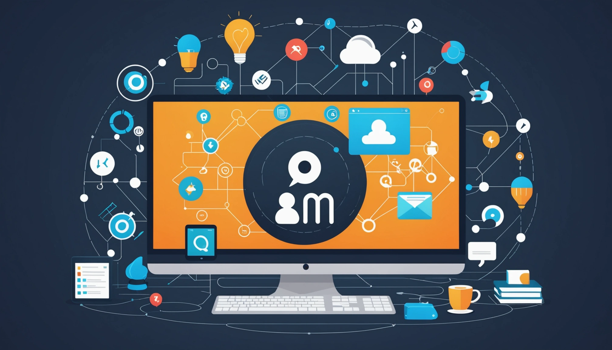 How to Extract Emails from Quora Profiles, Digital art, technology concept, abstract, clean lines, minimalist, corporate blue and white, data visualization, glowing nodes, wordpress, php, html, css