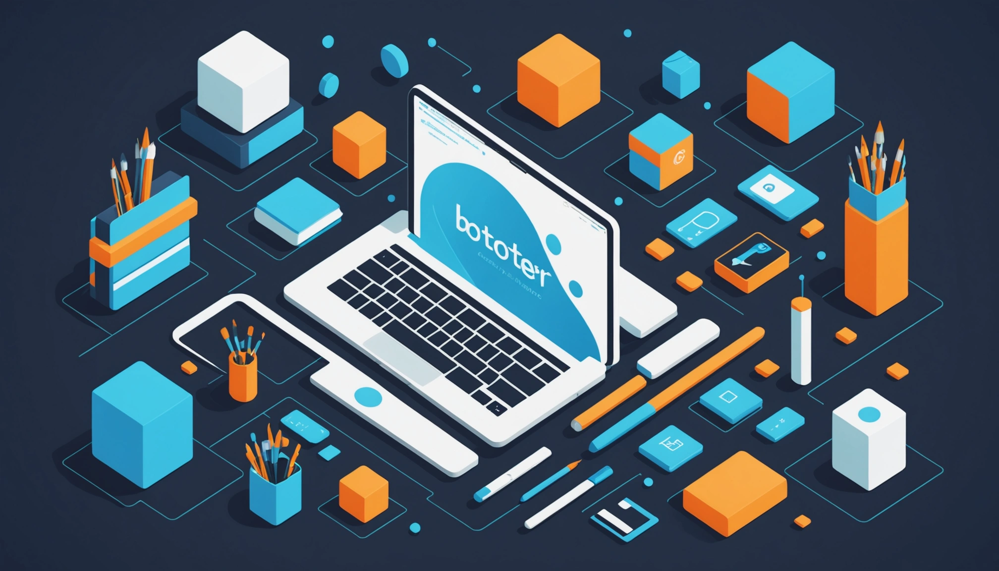 How to Scrape Squarespace Sites, Digital art, technology concept, abstract, clean lines, minimalist, corporate blue and white, data visualization, glowing nodes, wordpress, php, html, css