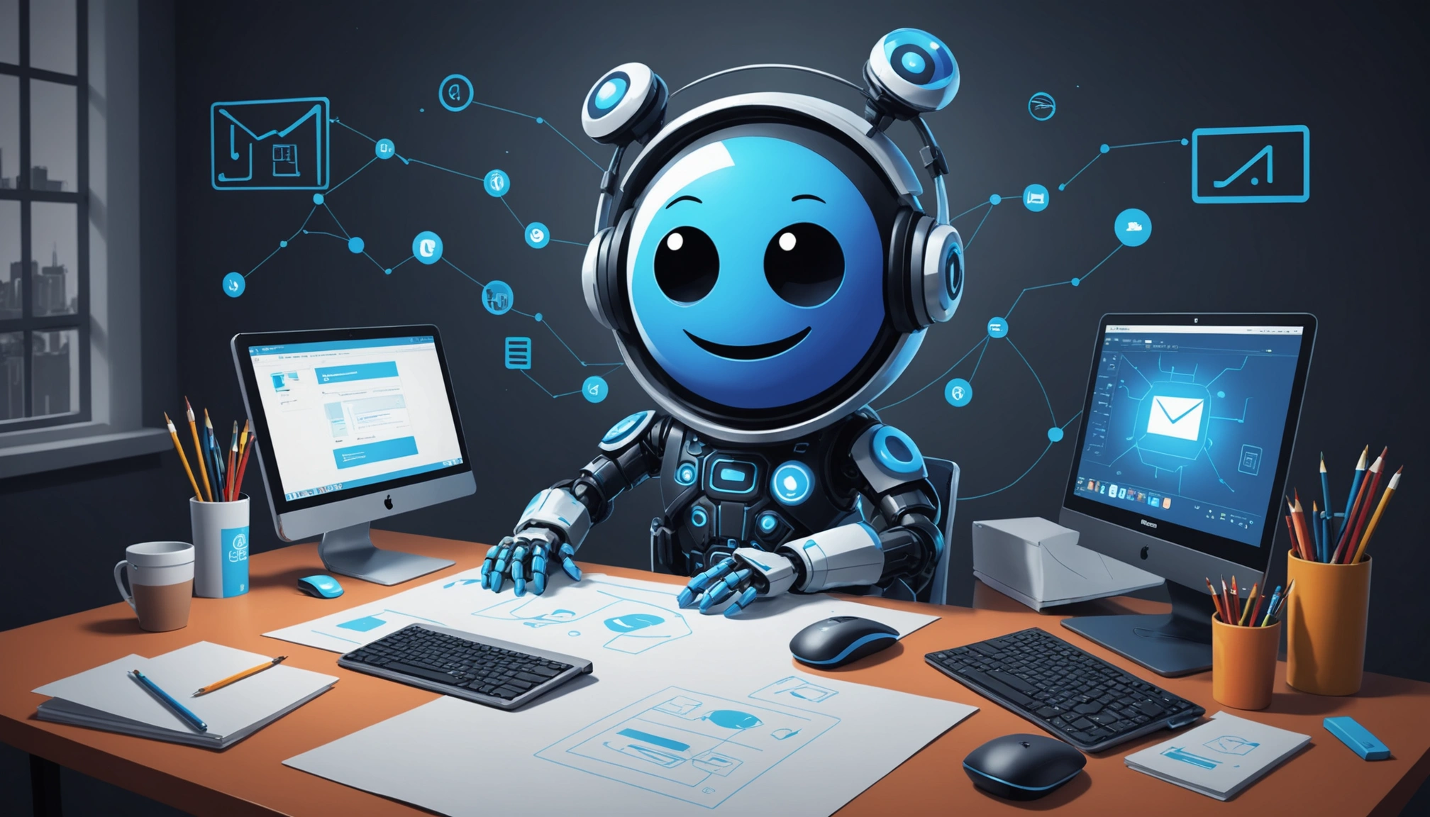 How to Extract Emails from Weebly Sites, Digital art, technology concept, abstract, clean lines, minimalist, corporate blue and white, data visualization, glowing nodes, wordpress, php, html, css