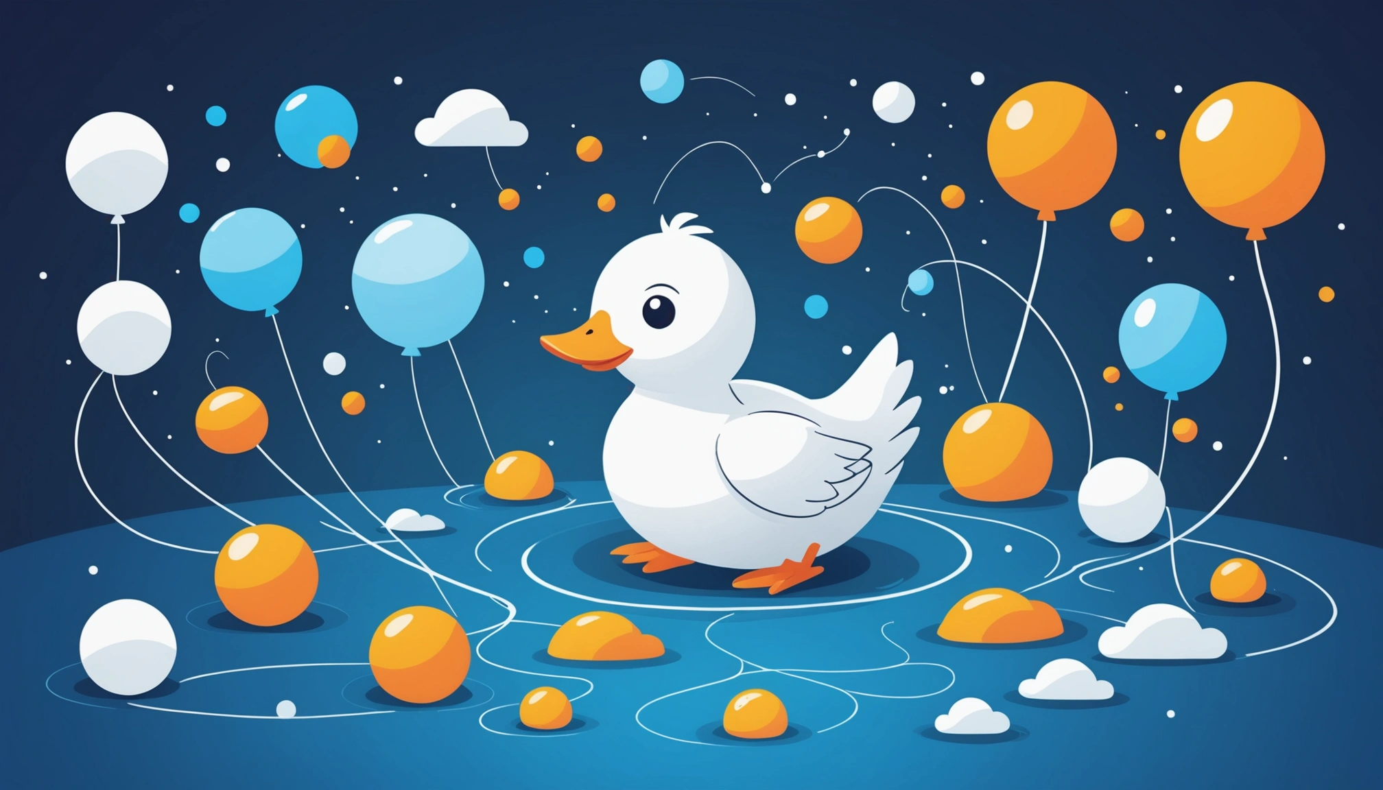 How to Find DuckDuckGo Leads, Digital art, technology concept, abstract, clean lines, minimalist, corporate blue and white, data visualization, glowing nodes, wordpress, php, html, css