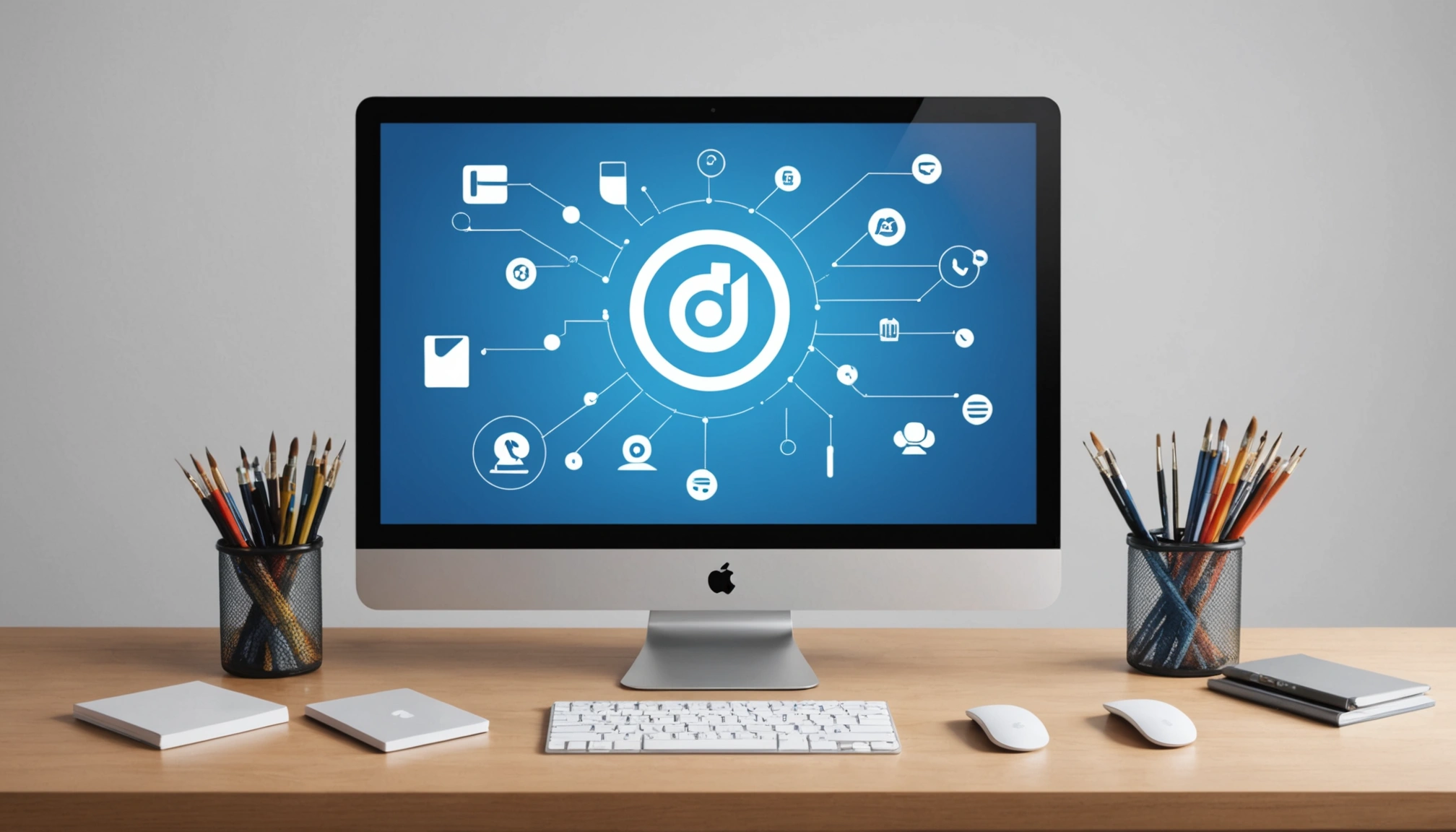 How to Scrape Emails from Word Docs, Digital art, technology concept, abstract, clean lines, minimalist, corporate blue and white, data visualization, glowing nodes, wordpress, php, html, css
