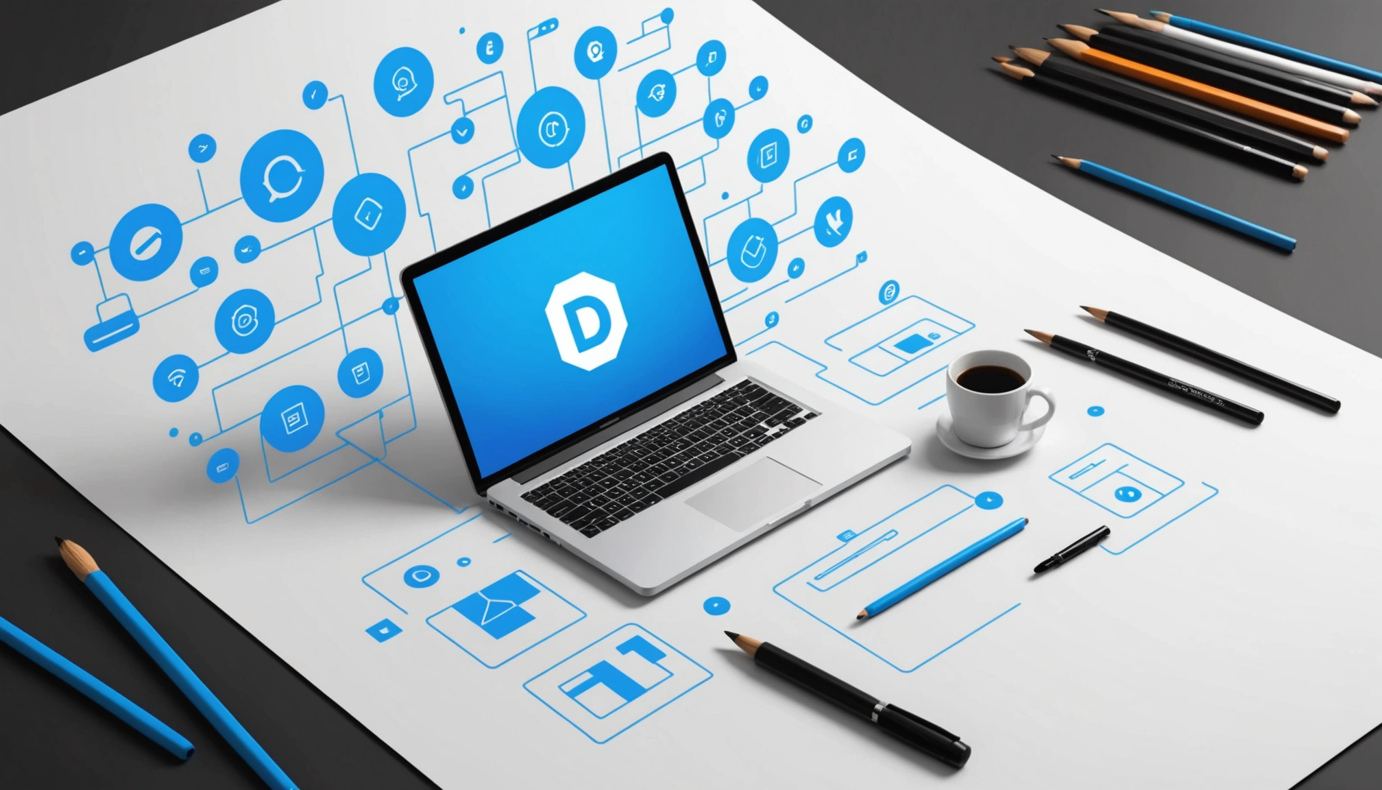 How to Find Emails in Dropbox Files, Digital art, technology concept, abstract, clean lines, minimalist, corporate blue and white, data visualization, glowing nodes, wordpress, php, html, css