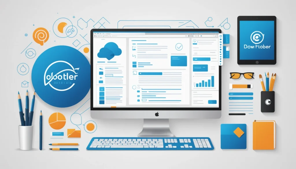 How to Scrape Emails from Smartsheet, Digital art, technology concept, abstract, clean lines, minimalist, corporate blue and white, data visualization, glowing nodes, wordpress, php, html, css