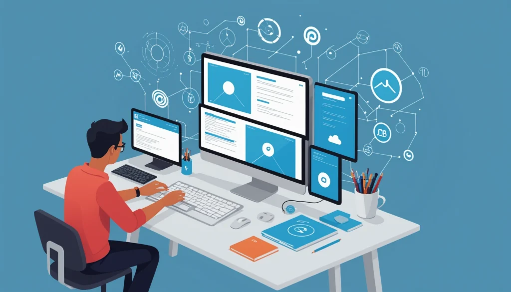 How to Find Emails in Automate.io, Digital art, technology concept, abstract, clean lines, minimalist, corporate blue and white, data visualization, glowing nodes, wordpress, php, html, css