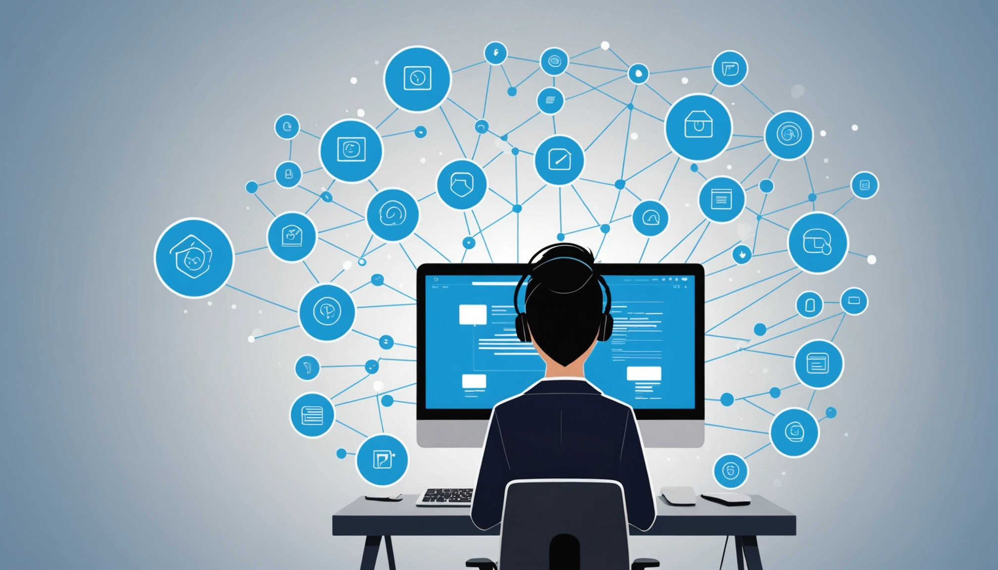 How to Extract Emails from SugarCRM, Digital art, technology concept, abstract, clean lines, minimalist, corporate blue and white, data visualization, glowing nodes, wordpress, php, html, css