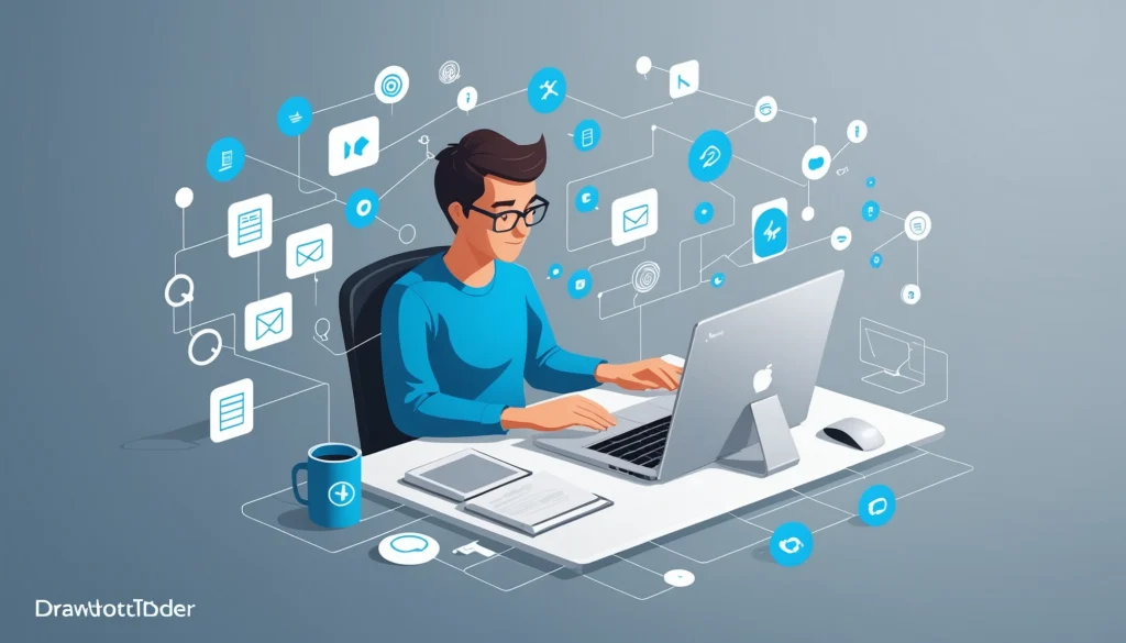 How to Find Emails in ConvertKit, Digital art, technology concept, abstract, clean lines, minimalist, corporate blue and white, data visualization, glowing nodes, wordpress, php, html, css