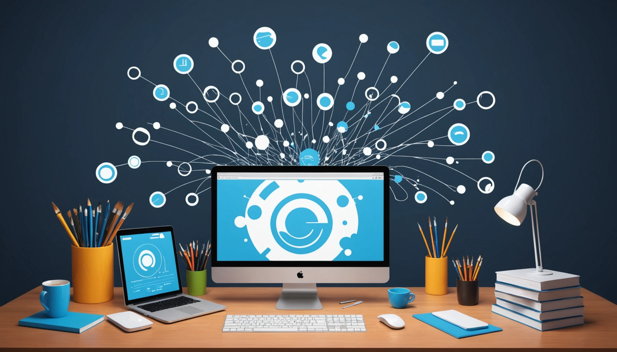 How to Scrape Emails from Drip, Digital art, technology concept, abstract, clean lines, minimalist, corporate blue and white, data visualization, glowing nodes, wordpress, php, html, css