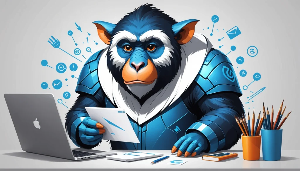 How to Find Emails in Mandrill, Digital art, technology concept, abstract, clean lines, minimalist, corporate blue and white, data visualization, glowing nodes, wordpress, php, html, css
