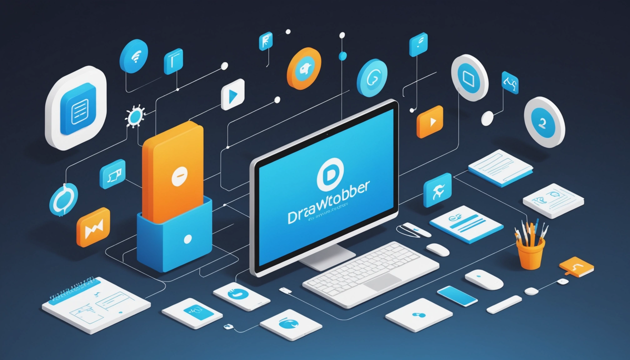 How to Scrape Emails from SMTP.com, Digital art, technology concept, abstract, clean lines, minimalist, corporate blue and white, data visualization, glowing nodes, wordpress, php, html, css
