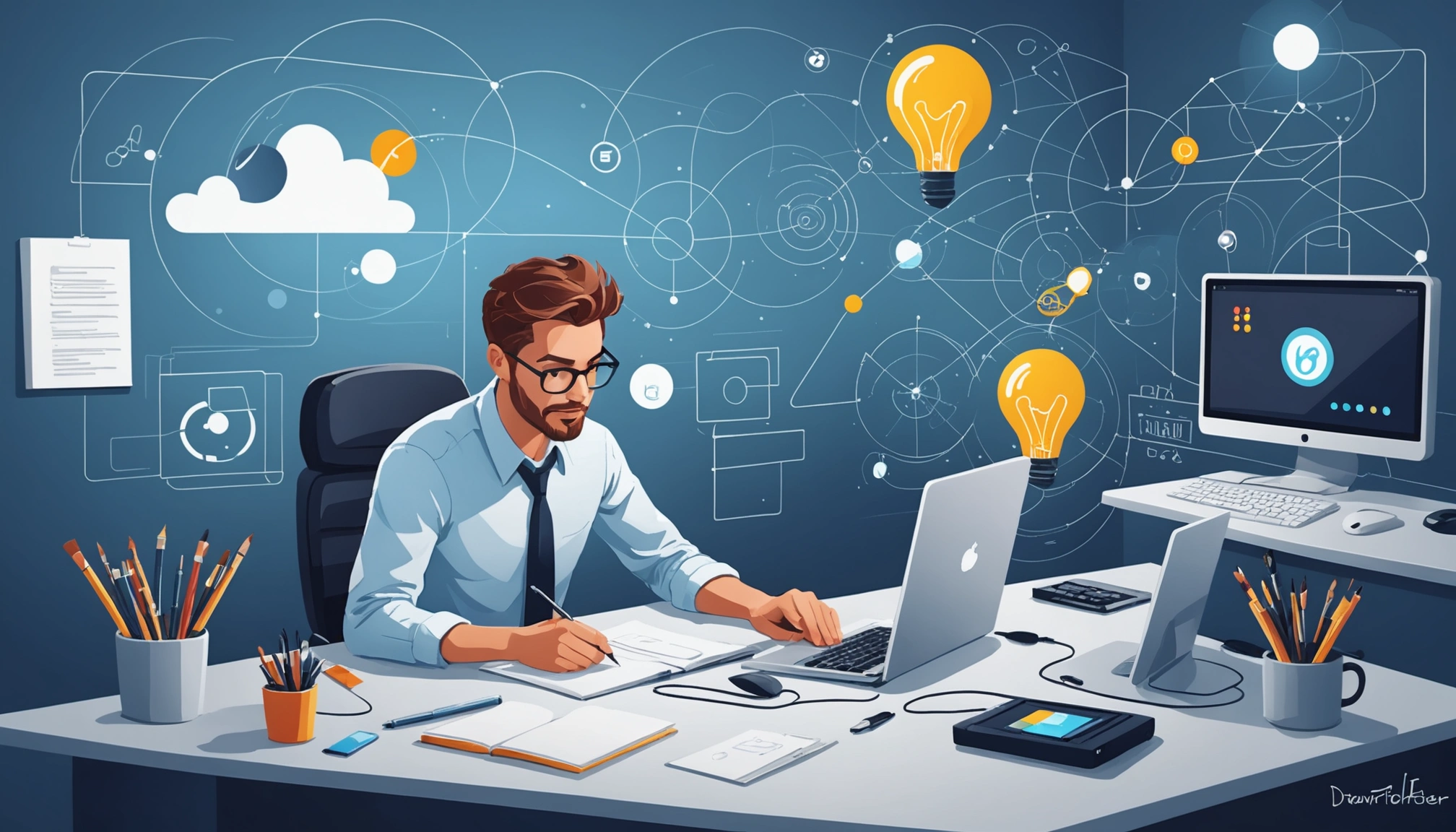 Where to Find Reliable B2B Data Sources, Digital art, technology concept, abstract, clean lines, minimalist, corporate blue and white, data visualization, glowing nodes, wordpress, php, html, css